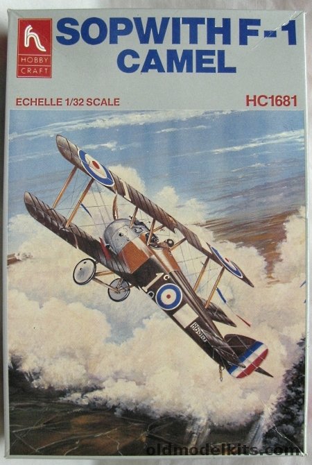 Hobby Craft 1/32 Sopwith Camel F-1 - RFC 28 Sq Capt. William Barker 1917 / No. 65 Sq RAF Museum and Hendon (ex-Academy), HC1681 plastic model kit